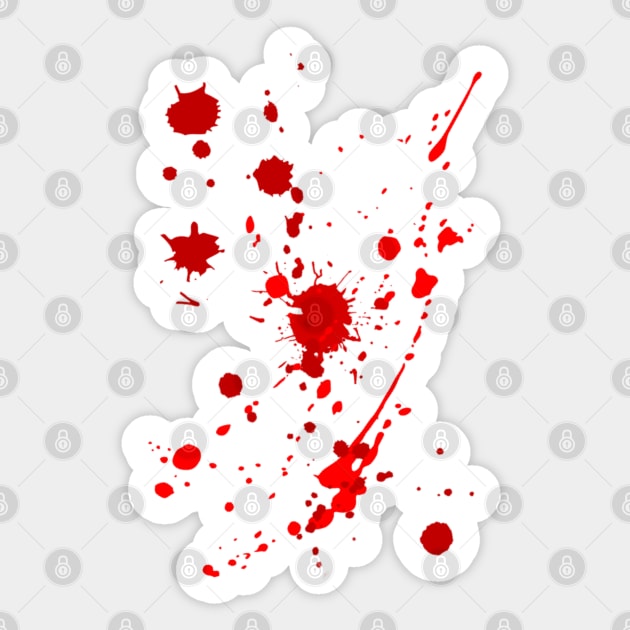 BLOOD SPLATTER Sticker by BoneArtPetite